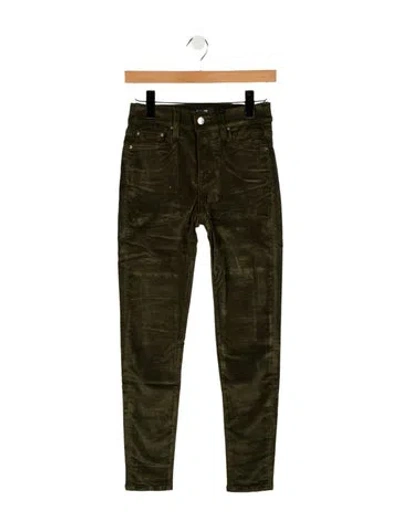 Pre-owned Amiri Low-rise Skinny Leg Jeans In Green