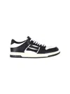 Amiri Skel Top Low Black And White Sneakers With Logo Patch On Thetongue And Contrasting Details On The Si In Black