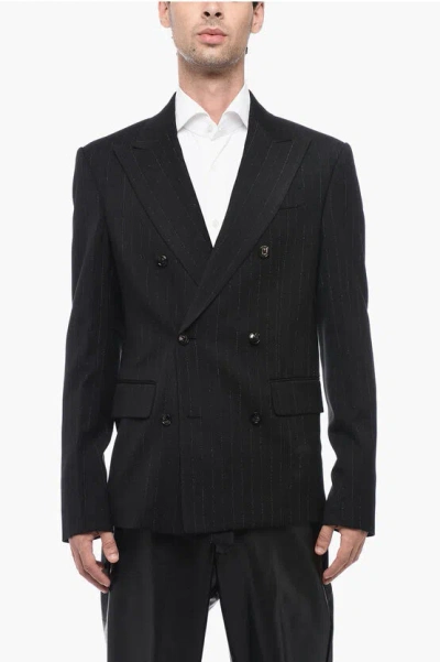 Amiri Lured Double Breasted Jacket With Flap Pockets In Black