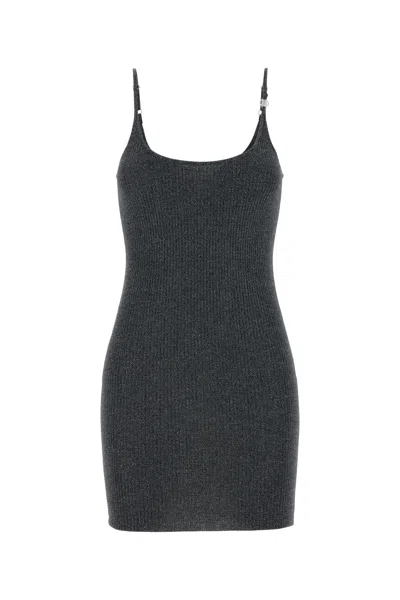 AMIRI BLACK WOOL BLEND MINI DRESS
