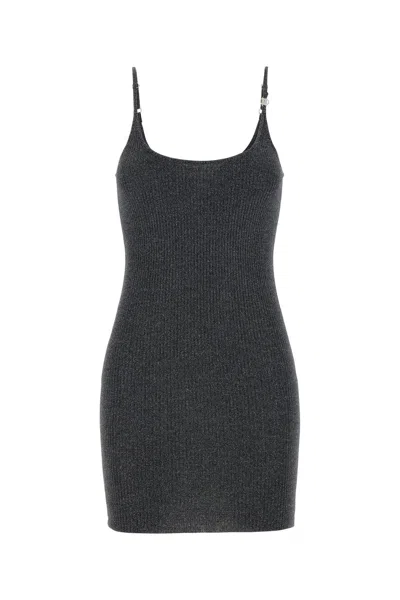AMIRI AMIRI BLACK WOOL BLEND MINI DRESS