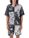 AMIRI LUXURY SILK BANDANA-FLORAL DRAWSTRING SHORTS