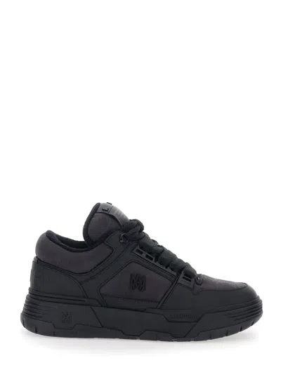 Amiri Ma-1 Black Low-top Sneaker With Side Logo Detail In Fabric And Leather Man