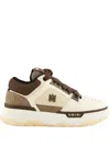 Amiri Brown Low Top Sneakers With Logo Detail On The Side And Mesh Panels In Brown