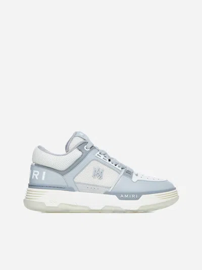 Amiri Grey Low Top Sneakers With Logo Detail In Tech Fabric And Leather Man