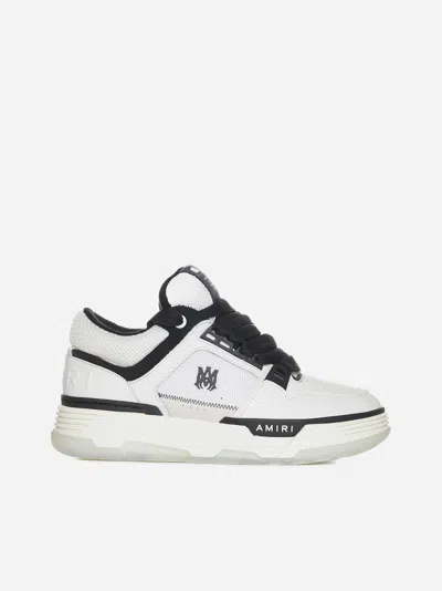 Amiri Ma-1 Leather And Mesh Trainers In White