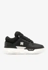 Amiri Black Low Top Sneakers With Logo Detail In Tech Fabric And Leather Man In Black
