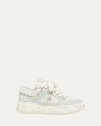 Amiri Ma-1 Leather Mesh Sneakers In Pale Mint