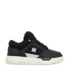 Amiri Black Low Top Sneakers With Logo Detail In Tech Fabric And Leather Man In Black