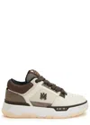 Amiri Brown Low Top Sneakers With Logo Detail On The Side And Mesh Panels In Brown