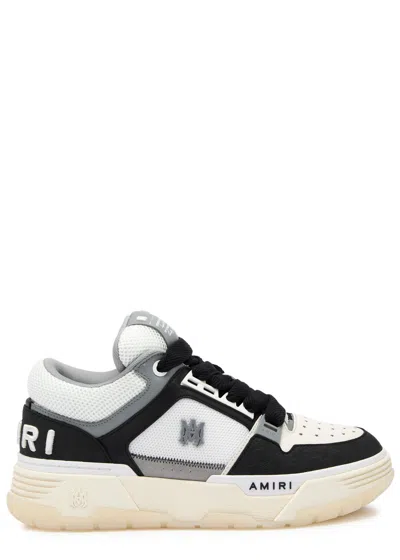 Amiri Multicolor Leather And Fabric Bandana Denim Ma-1 Trainers In Black