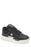 Amiri Black Low Top Sneakers With Logo Detail In Tech Fabric And Leather Man In Black