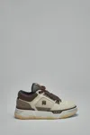 Amiri Brown Low Top Sneakers With Logo Detail On The Side And Mesh Panels In Multi