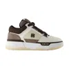 Amiri Brown Low Top Sneakers With Logo Detail On The Side And Mesh Panels In Suede Man In Red