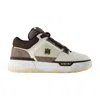 Amiri Brown Low Top Sneakers With Logo Detail On The Side And Mesh Panels In Suede Man In Red