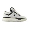 Amiri White And Black Chunky Sneakers With Logo Detail In Leather And Mixed Tech Fabrics Man In White