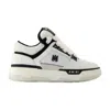 Amiri White And Black Chunky Sneakers With Logo Detail In Leather And Mixed Tech Fabrics Man In White