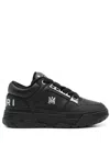 Amiri Men Leather Sneakers With Logo In Black