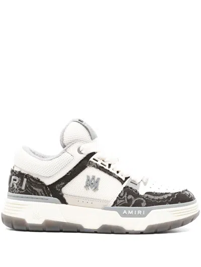 Amiri Ma-1 Panelled Denim Sneakers In Black