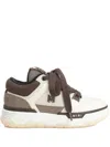 Amiri Brown Low Top Sneakers With Logo Detail On The Side And Mesh Panels In Brown