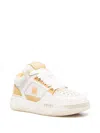 Amiri Ma1 Sneakers In Beige Leather And Fabric In White