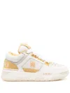 Amiri Ma1 Sneakers In Beige Leather And Fabric In White