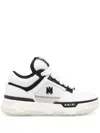 Amiri White And Black Chunky Sneakers With Logo Detail In Leather And Mixed Tech Fabrics Man In White