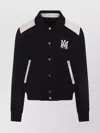 Amiri Tailored Wool And Leather Jacket With Zippered Pockets In Black
