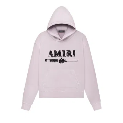 Pre-owned Amiri Ma Bar Appliqué Hoodie 'pink' | Men's Size L