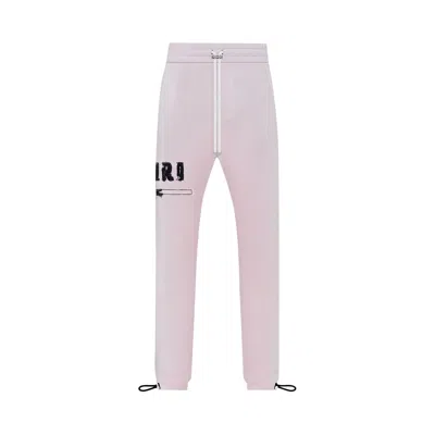 Pre-owned Amiri Ma Bar Applique Sweatpant 'silver/pink' | Men's Size Xl
