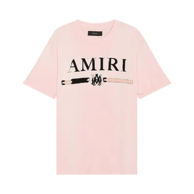 Pre-owned Amiri Ma Bar Appliqué Tee 'pink' | Men's Size Xl