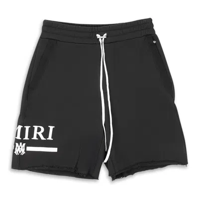 Amiri Logo Printed Drawstring Shorts In Black
