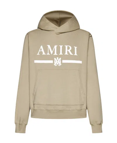 Amiri M.a. Bar Logo-print Cotton Hoodie In Nude