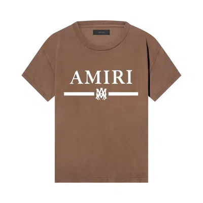 Pre-owned Amiri Ma Bar Logo Tee 'shitake' | Brown | Men's Size S