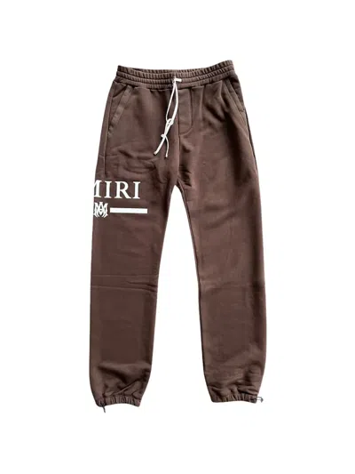 Amiri Ma Bar Logo-print Track Pants In Brown