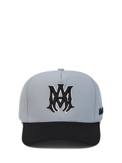 Amiri Logo Baseball Cap Two Tone Design In Blue