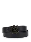 Amiri 'ma' Black Belt With Logo Plaque On The Front
