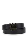 Amiri 'ma' Black Belt With Logo Plaque On The Front