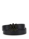 Amiri 'ma' Black Belt With Logo Plaque On The Front