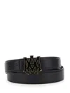 Amiri 'ma' Black Belt With Logo Plaque On The Front