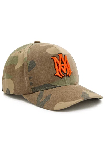 Amiri Khaki Ma Outline Camo Cap In Multi