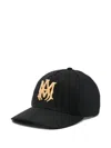 Amiri Canvas Hat Curved Brim In Black