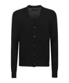 Amiri Black Cashmere Cardigan With V-neck And Button-down Front In Black