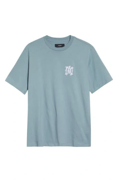 Amiri Ma Chateau Embroidered Logo T-shirt In Blue