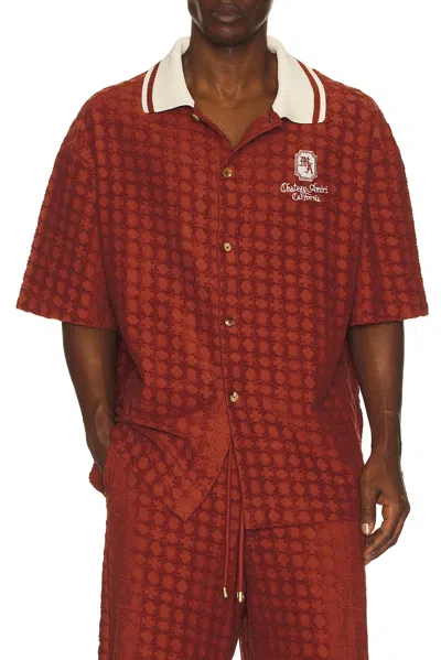 Amiri Ma Chateau Oversized Shirt In Red