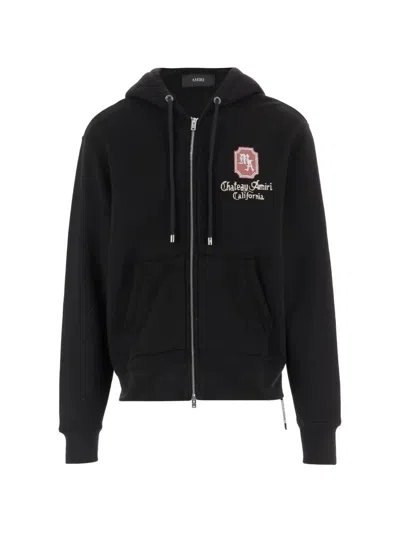 Amiri Ma Chateau Zip Hoodie In Black