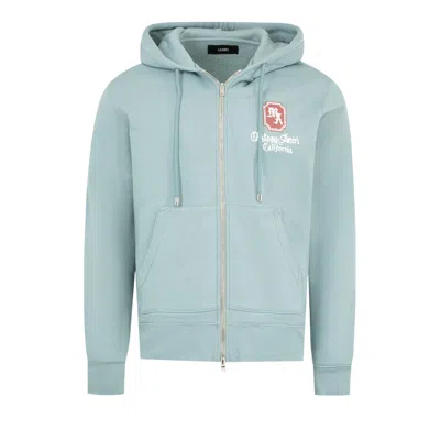 Pre-owned Amiri Ma Chateau Zip Hoodie 'steel' | Grey | Men's Size S In Gray