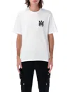 Amiri White Crewneck T-shirt With Logo Print On The Front And Logo Lettering On The Rear In Cotton M In White