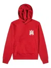 Amiri Long-sleeved Hooded Hoodie In Red