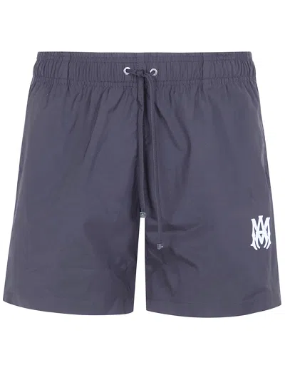 Amiri "ma Core Logo" Swim Trunk In Black